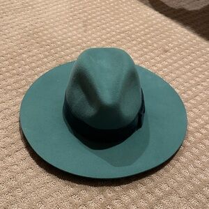 Brixton Teal Wide-Brim Hat